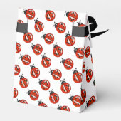 Fan-Box: Red and White Ladybugs Party Geschenkschachtel (Rückseite)