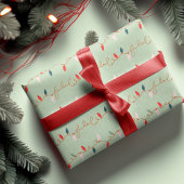 Fan Colorful Fa La Christmas String Light Geschenkpapier Set