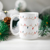Fan Colorful Fa La Christmas String Light Kaffeetasse