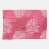 Fan Coral Print, Shades Coral Pink Kitchen to Geschirrtuch (Horizontal)
