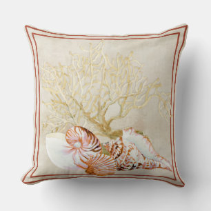 Fan Corean Ocean Beach Nautilus Conch Sea Muschel Kissen