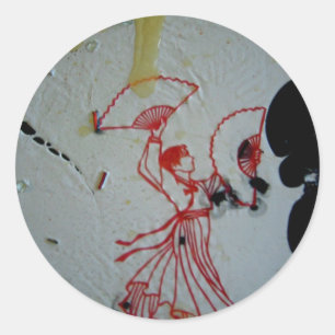 "Fan Dancer 2" Runder Aufkleber