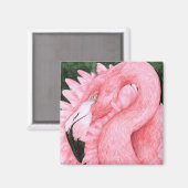 Fan Dancer - Flamingo Magnet (Vorderseite/Rückseite)