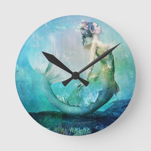 Fan Dancer Round Clock Runde Wanduhr (Vorderseite)