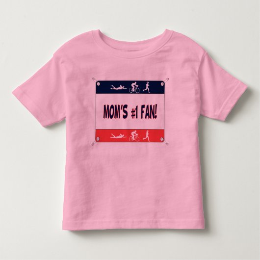 Fan das #1 der Triathlon-Mama Kleinkind T-shirt (Vorderseite)