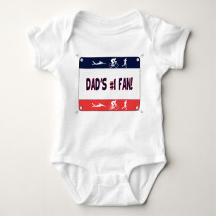 Fan das #1 des Triathlon-Vaters Baby Strampler