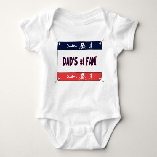 Fan das #1 des Triathlon-Vaters Baby Strampler (Vorderseite)