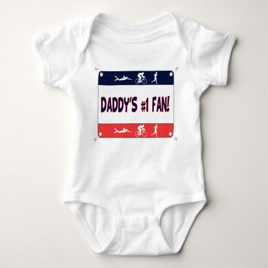 Fan das #1 des Triathlon-Vatis Baby Strampler (Vorderseite)