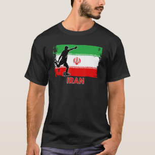 Fan der National Football Team Fan 2022 Flag Iran T-Shirt