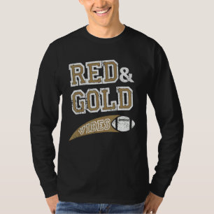 Fan der Red & Gold Vibes-Fußballmannschaft T-Shirt