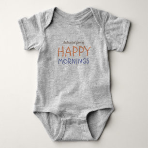 Fan des glücklichen Morgen-Gewohnheits-Textes Baby Strampler
