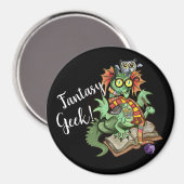 Fan Dragon "Fantasy Geek!" Magnet (Vorderseite/Rückseite)