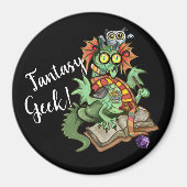 Fan Dragon "Fantasy Geek!" Magnet (Vorne)