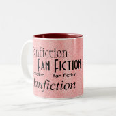 "Fan-Fiktions-Fanatiker " Zweifarbige Tasse (Vorderseite Links)