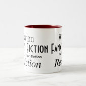 "Fan-Fiktions-Fanatiker " Zweifarbige Tasse (Mittel)