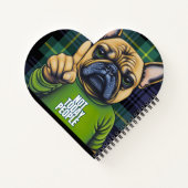 Fan French Bulldog Kariert Notizblock (Rückseite)