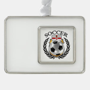 Fan-Gang Nordirland-Fußball-2016 Rahmen-Ornament Silber