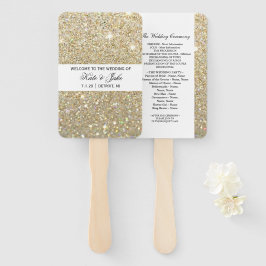 Fan - Gold Glitzer Fab von der Hochzeitfeier Fächer