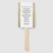 Fan - Gold Glitzer Fab von der Hochzeitfeier Fächer (Rückseite)