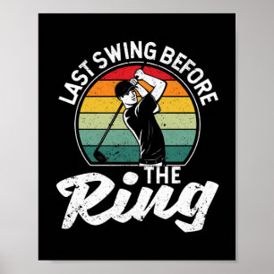Fan Golfer letzte Schuss vor Ring Poster