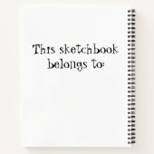 Fan Grl Power Fun Sketch Notizblock (Rückseite)