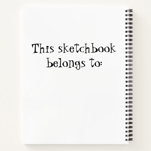 Fan Grl Power Fun Sketch Notizblock (Rückseite)