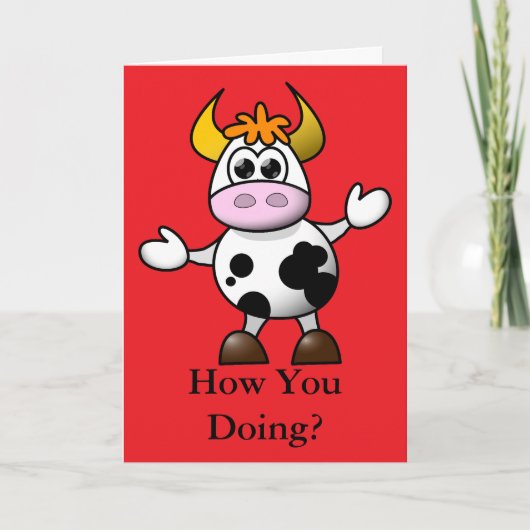 Fan Happy Valentine's Day Cow Feiertagskarte (Vorderseite)
