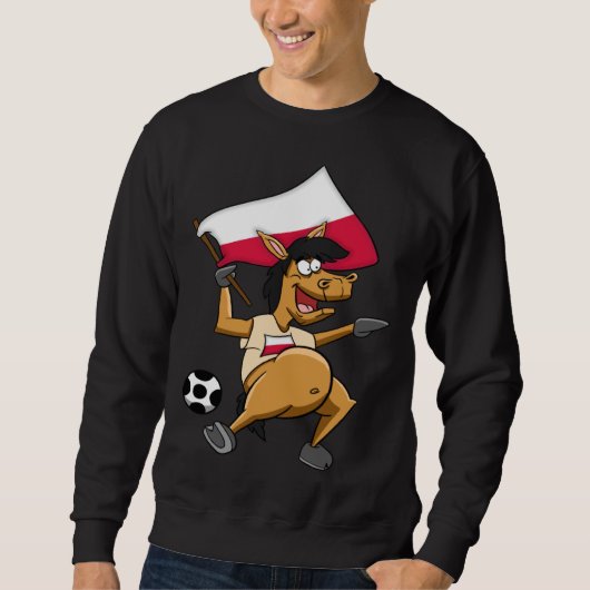 Fan horse Poland Sweatshirt (Vorderseite)
