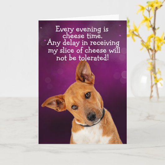 Fan Hund Karte (Gelbe Blume)