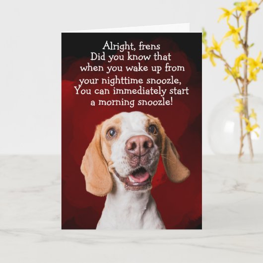 Fan Hund Karte (Gelbe Blume)