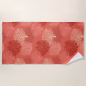 Fan-korallenroter Druck, Schatten der Strandtuch (Vorderseite)