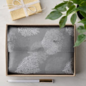 Fan-korallenroter Druck, Schatten des silbernen Seidenpapier (Geschenk)