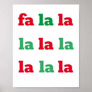 Fan La La La La Print Weihnachten Carol Red Green  Poster