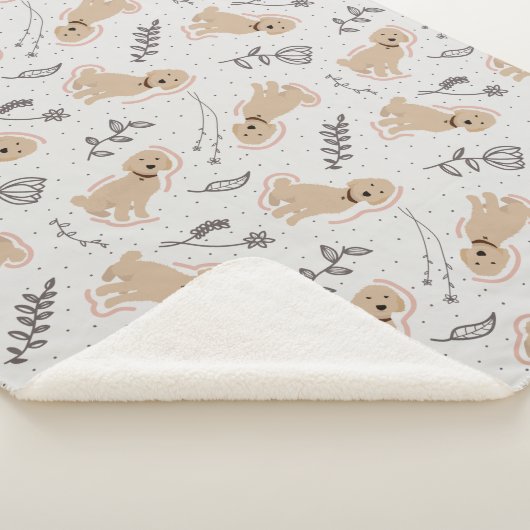 Fan Labradoodle Hand Drawn Sherpa Blanken Sherpadecke (3/4)