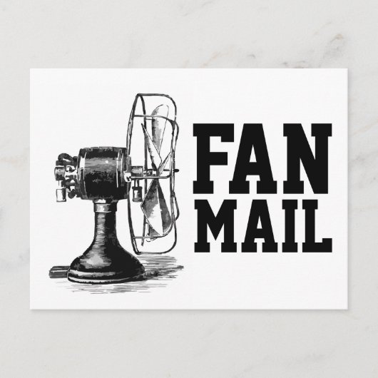 FAN MAIL Funny Postcard Postkarte (Vorderseite)