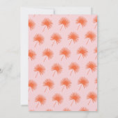 Fan Palm Leaf Tropical Bright Summer Save the Date Einladung (Rückseite)