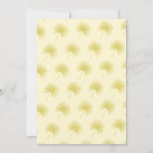 Fan Palm Leaf Tropical Bright Summer Save the Date Einladung (Rückseite)