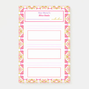 Fan Pink - Neujahrsvorsätze - Tally Post-it Klebezettel
