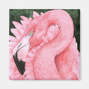 Fan-Tänzer - Flamingo Magnet