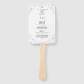 Fan-tastische Hochzeit: Elegantes Kontur Paddel Fächer (Vorderseite)