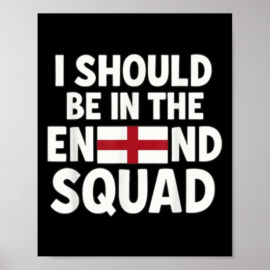 Fan von England sollte ich beim Squad-Support sein Poster (Vorne)