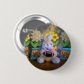 Fan von tollwütigen Kaninchen Button (Vorne & Hinten)