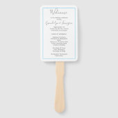 Fan Wedding Program Template White Rectangle Fächer (Vorderseite)