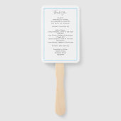 Fan Wedding Program Template White Rectangle Fächer (Rückseite)