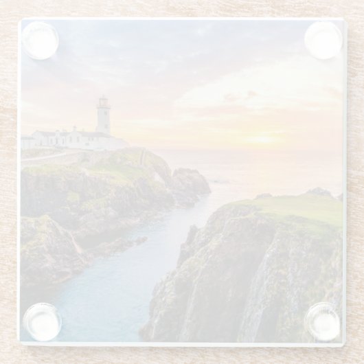 Fanad Hauptleuchtturm Co. | Donegal Irland Glasuntersetzer (Rückseite)