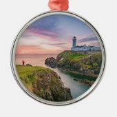 Fanad Hauptleuchtturm | Donegal, Irland Ornament Aus Metall (Vorne)