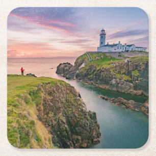 Fanad Hauptleuchtturm Donegal, Irland Rechteckiger Pappuntersetzer