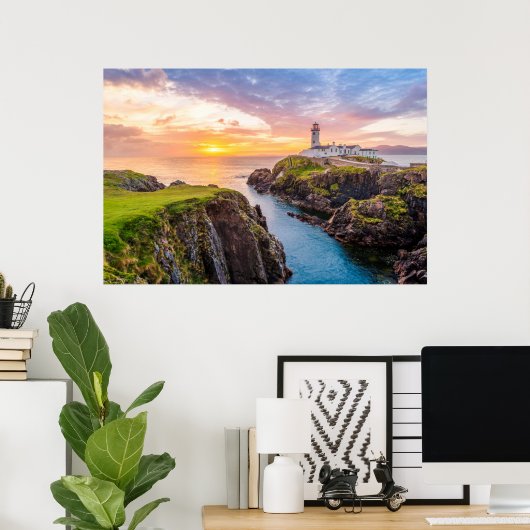 Fanad Head Lighthouse Co. | Donegal Irland Poster (Heimbüro)