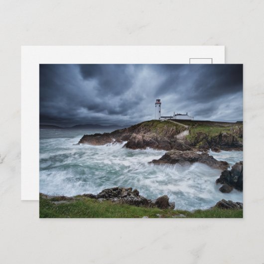 Fanad Head Lighthouse, Letterkenny, Irland Postkarte (Vorne/Hinten)