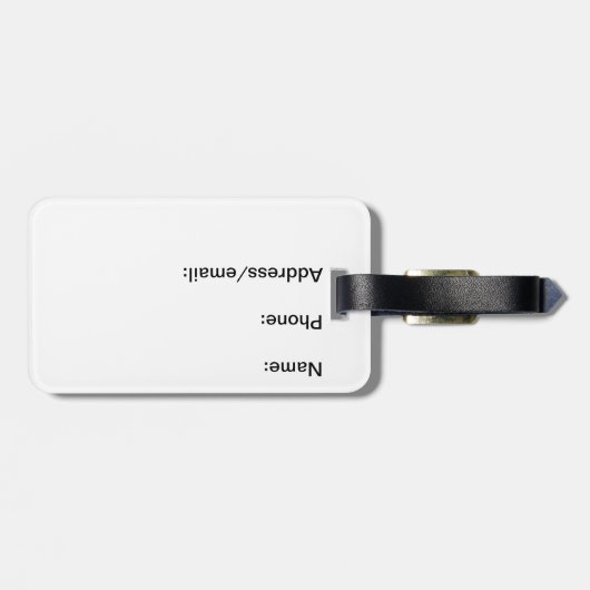 Fanatischer Gepäckumbau des Fußballs - brünett Gepäckanhänger (Rückseite horizontal)